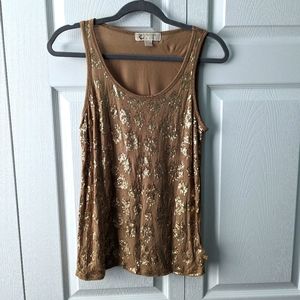Michael Kors Sequin Tank Top Size Small